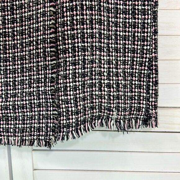 Chico’s Tweed Skirt Size 1 (8) Y2K Lightweight Fringe Trim - Picture 5 of 8